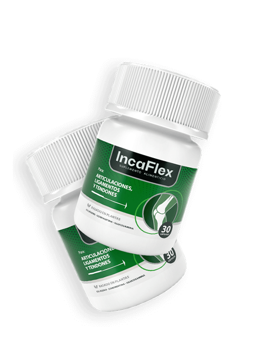 Frasco de IncaFlex con 30 cápsulas para las articulaciones